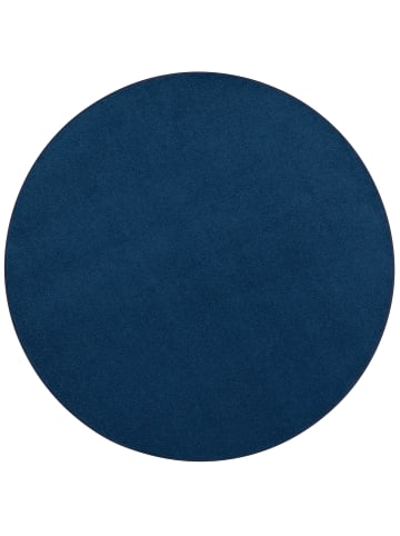 Snapstyle Velours-Teppich Joy Rund in dunkelblau
