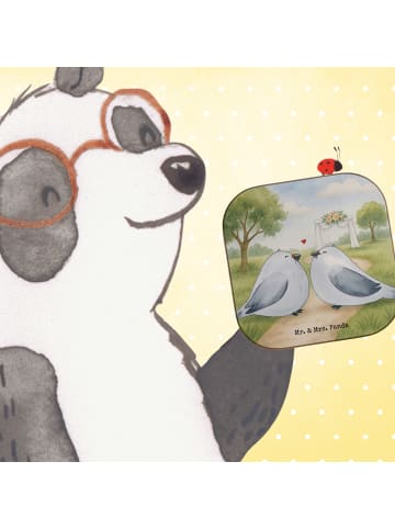 Mr. & Mrs. Panda gläseruntersetzer Tauben Liebe Design ohne Spruch in Weiß