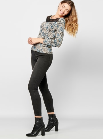 KOROSHI Langarm-T-Shirt in grau