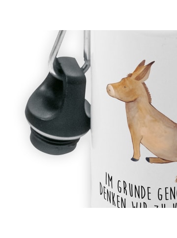 Mr. & Mrs. Panda Trinkflasche Esel mit Spruch in Weiß