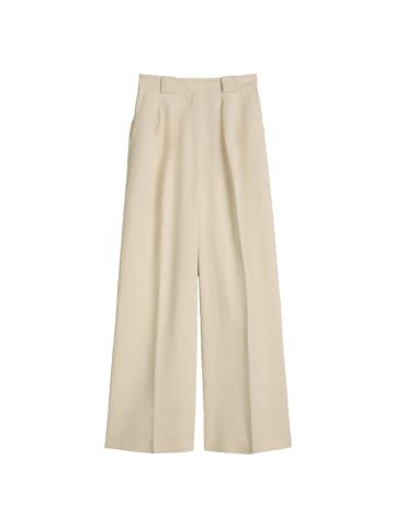 Marc O'Polo Weite Tailoring-Hose in Dusty Beige Melange