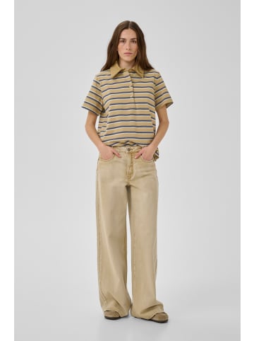 My Essential Wardrobe Poloshirt MWAsla Loose fit in Light Capers Striped