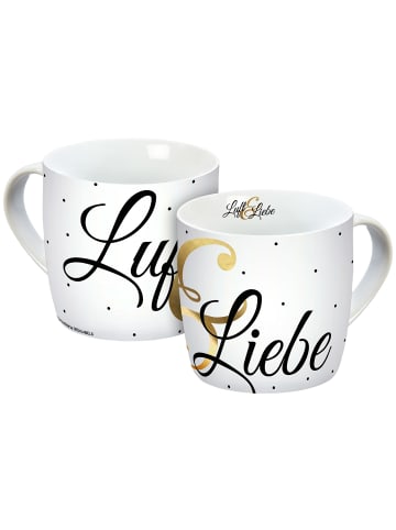 Geda Labels Tasse Luft & Liebe Echtgold in Weiß - 300 ml