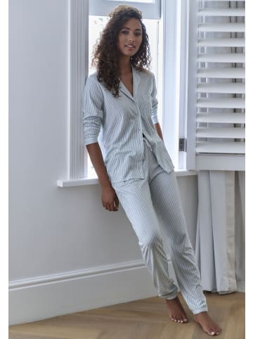 s.Oliver Pyjamahose in grün-gestreift