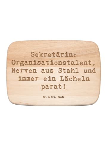Mr. & Mrs. Panda Hackbrett Spruch Sekretärin Heldin mit Spruch in Transparent