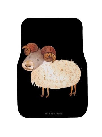 Mr. & Mrs. Panda Fußmatte Auto Sternzeichen Widder ohne Spruch in Schwarz