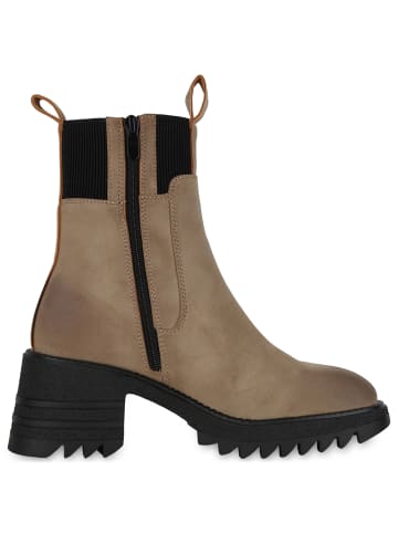 VAN HILL Klassische Stiefeletten Beatrix in Khaki