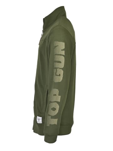 TOP GUN Sweatjacke TG22007 in oliv