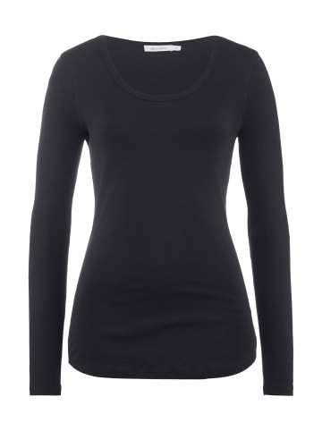 Hessnatur Langarmshirt in schwarz