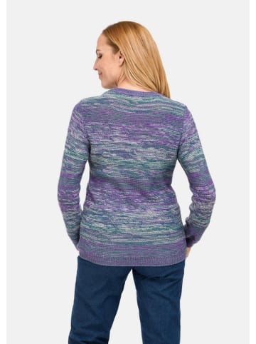 GOLDNER Multicolor-Pullover Multicolor-Pullover mit erfrischendem Farbverlauf in lila / grün / gemustert