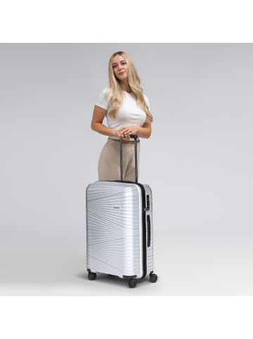 Pactastic Collection 02 THE MEDIUM 4 Rollen Trolley 67 cm silver metallic 2