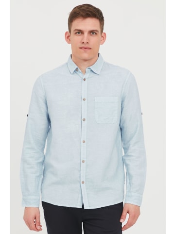 !SOLID Langarmhemd !SOLID Herren Hemd Langarm - 21105564  Langarmhemd aus Leinenmix in Blau
