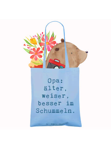 Mr. & Mrs. Panda Tragetasche Spruch Opa Weisheit mit Spruch in Sky Blue