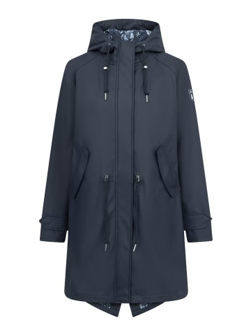 Derbe Regenjacke Traveby Friese Flower in marineblau