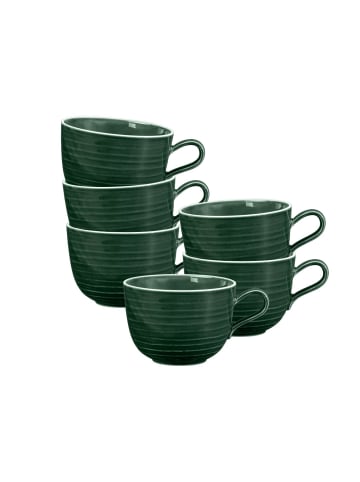 Seltmann Weiden 6er Set Milchkaffeetassen Terra 400 ml in Moosgrün