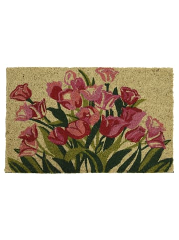 MARELIDA Fußmatte Tulpen Schmutzfangmatte Kokosfaser 60x40cm in bunt