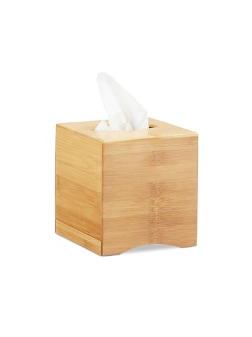 relaxdays Kosmetiktücherbox quadratisch