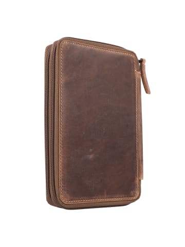 Greenburry Vintage Stifteetui Leder 13 cm in brown