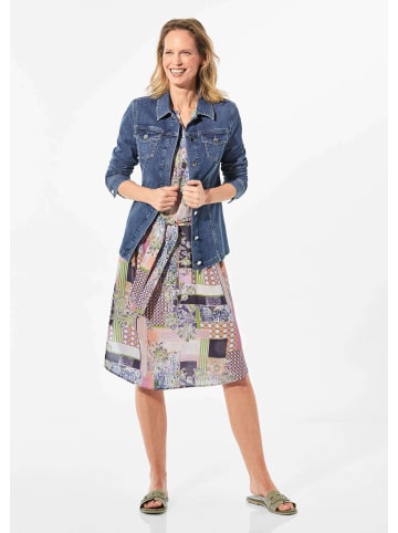 GOLDNER Kurzgröße:  Zeitlose Jeansjacke mit tollen Details in blau