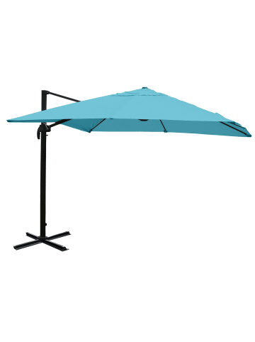 MCW Gastronomie-Ampelschirm A96, Türkis ohne Ständer, drehbar