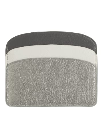 DuDu Boracay Kreditkartenetui Leder 10 cm silber