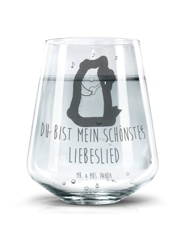 Mr. & Mrs. Panda Trinkglas Bär Lied mit Spruch in Transparent