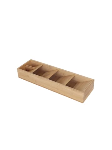 relaxdays Besteck-Organizer in Natur - (B)40 x (H)6 x (T)12 cm