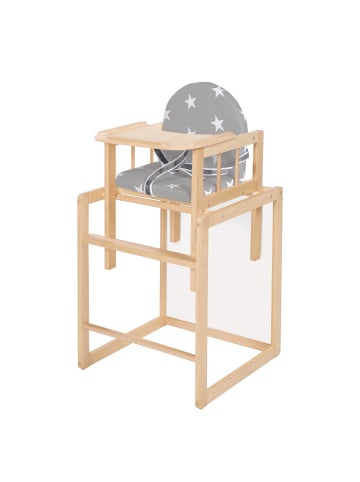 roba Kombi-Hochstuhl 'Little Stars' - wandelbar zu Tisch & Stuhl - Holz natur