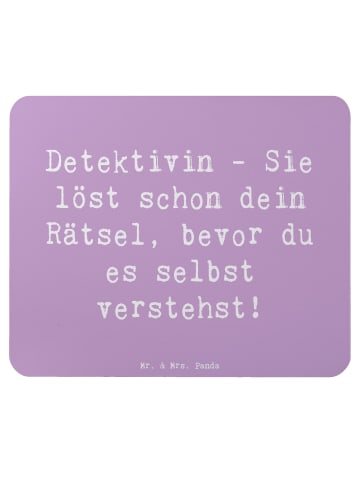 Mr. & Mrs. Panda Mouse Pad Spruch Detektivin Rätsel mit Spruch in Lavendeltraum