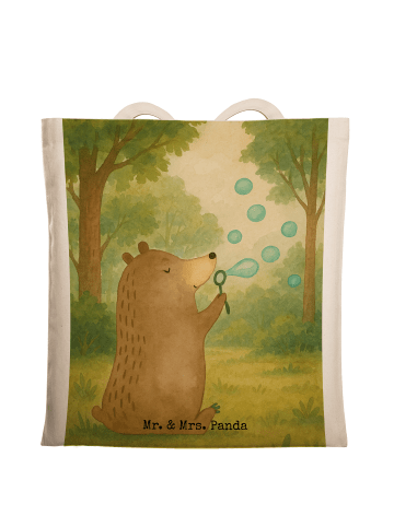 Mr. & Mrs. Panda Schultasche Bär Seifenblasen Design ohne Spruch in Weiß