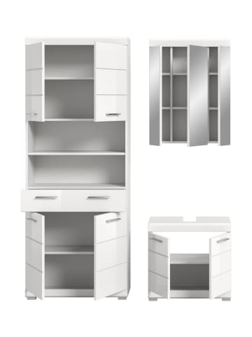 ebuy24 Badmöbelset Scout Weiß 149 x 34 cm