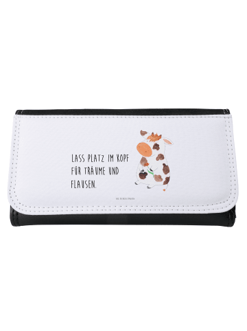 Mr. & Mrs. Panda Portemonnaie für Damen Kuh mit Spruch in Weiß