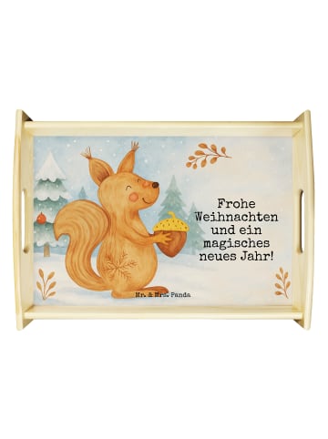Mr. & Mrs. Panda Tablett Eichhörnchen Weihnachten Design mit Spruch in Weiß