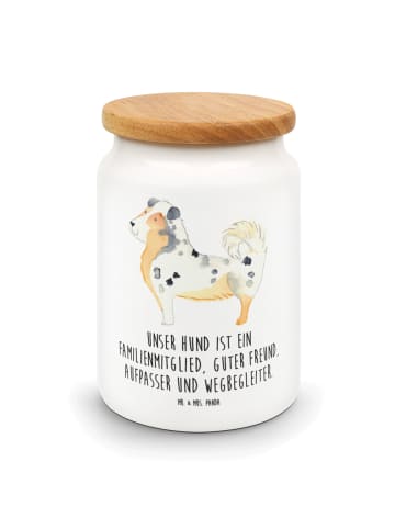 Mr. & Mrs. Panda behälter Hund Australien Shepherd mit Spruch in Weiß
