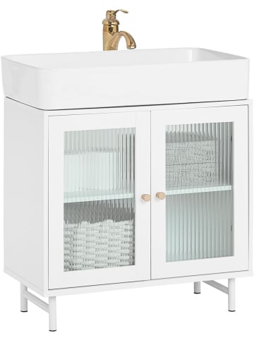 SoBuy Waschbeckenunterschrank in Weiß - (B)60 x (H)58 x (T)30cm