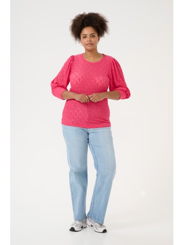 KAFFE curve Langarm-Bluse KCtia in Raspberry