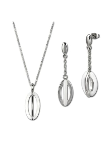 Amello Schmuckset Silber Edelstahl (Stainless Steel)