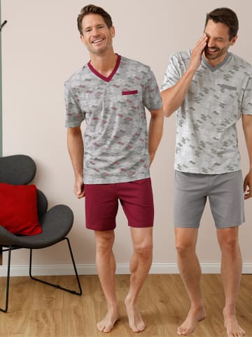 WITT WEIDEN Shortys in grau + dunkelrot