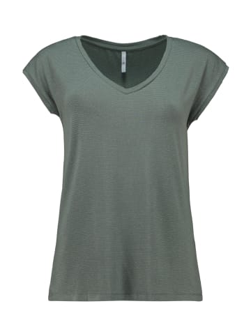 Hailys Einzigartiges Viskose T-Shirt mit Glitzer Streifen in Grün