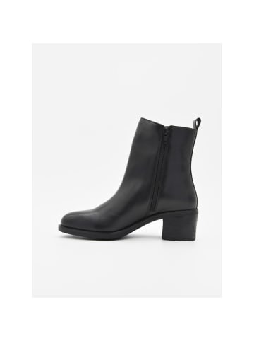 Purapiel Boots Damen-Lederstiefeletten mit Absatz, in Schwarz