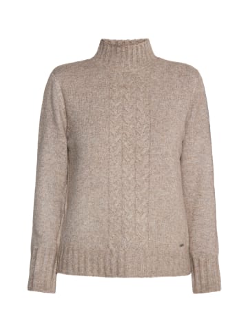 DreiMaster Damen Strickpullover in Schlamm Melange