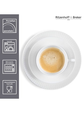 Ritzenhoff & Breker 18er Set Kaffeeservice Sofia weiß in weiß