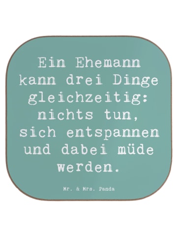 Mr. & Mrs. Panda Untersetzer Spruch Ehemann Fähigkeiten mit Spruch in Meeresbrise