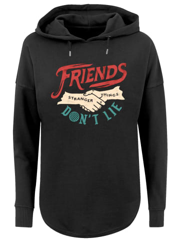 F4NT4STIC Oversized Hoodie Stranger Things Friends Dont Lie Hands in schwarz