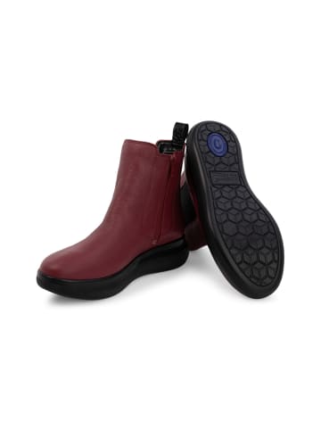 VITAFORM Hirschleder Stiefeletten in dunkelrot