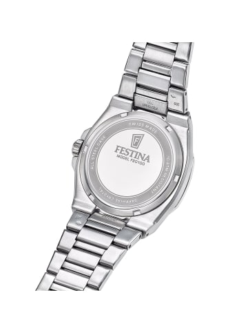 Festina Herrenuhr Stahl/Schwarz mit Saphirglas