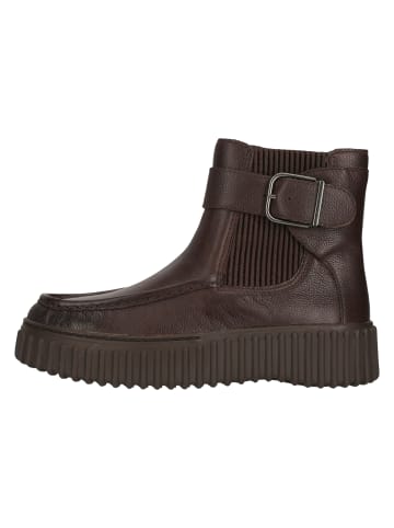 Clarks Ankle Boots Torhill Buckle in 5228 Dark Brown Lea