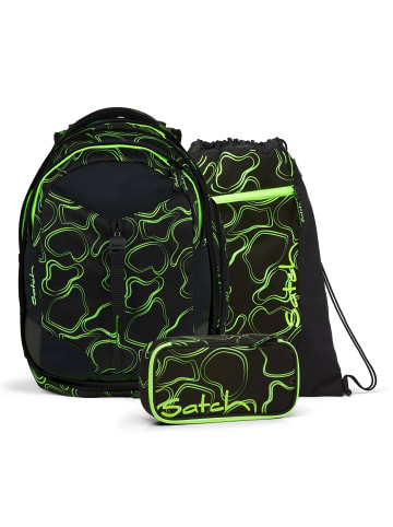 Satch Match Schulranzen-Set 3-teilig in green supreme