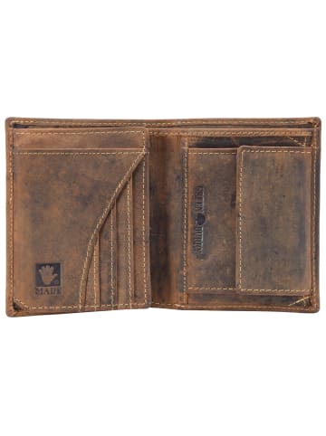 Greenburry Vintage Geldbörse Pferd Leder 9,5 cm braun