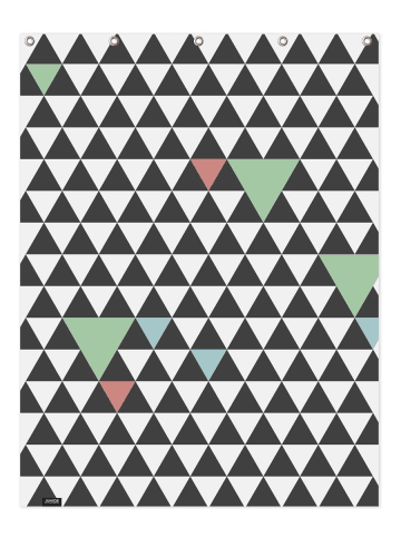 Juniqe Duschvorhang "Nordic Pattern" in Grün & Schwarz